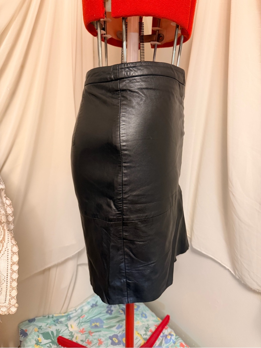French Connection Leather Mini Skirt Size Medium